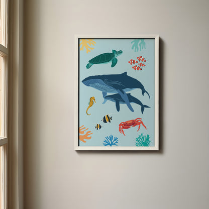 Humpback Whale Sea Creature Giclée Print