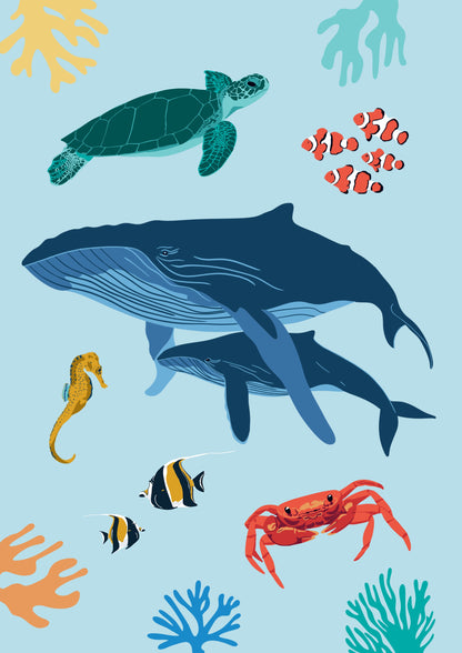 Humpback Whale Sea Creature Giclée Print