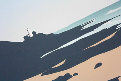 Mumbles Lighthouse from Bracelet Bay Print Chloe Evans Designs