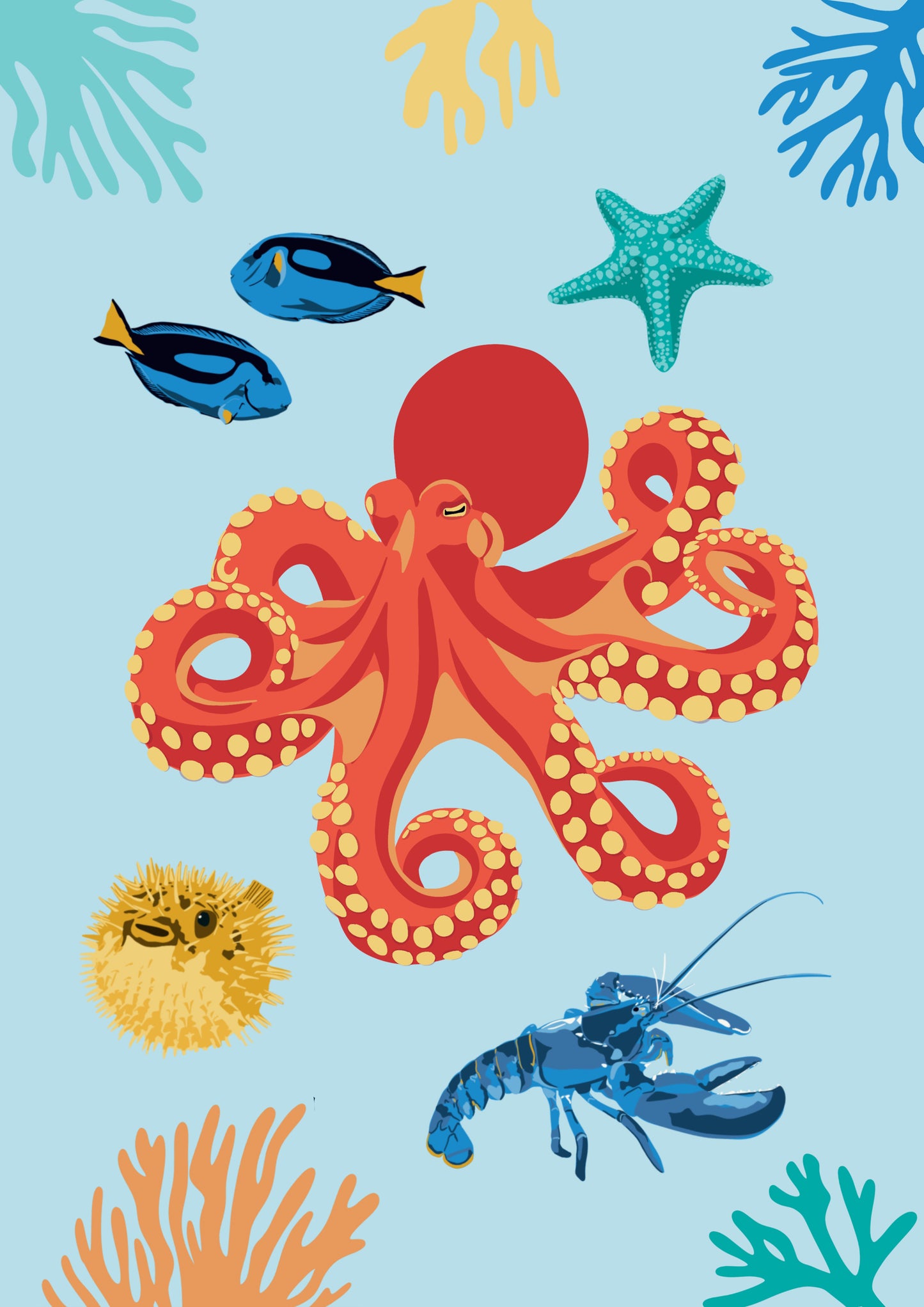 Octopus Sea Creature Giclée Print