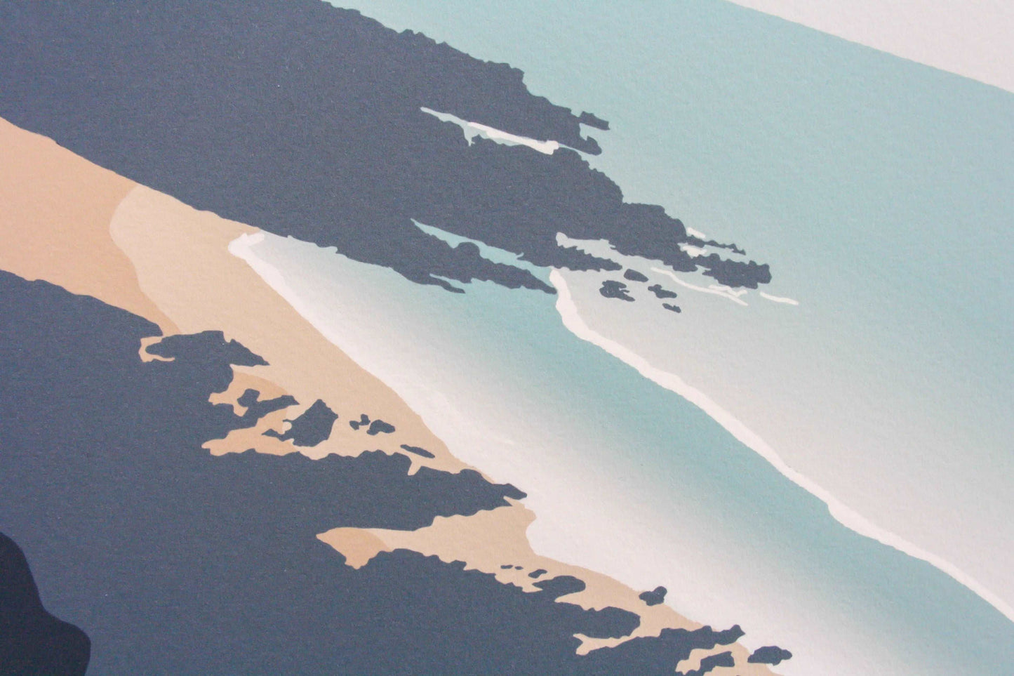 Close up detail of Rotherslade beach print