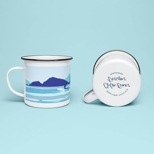 SUP Surf Paddleboard Enamel Mug - Chloe Evans Designs