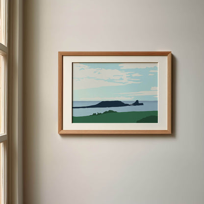 Worms Head Rhossili Print - Chloe Evans Designs